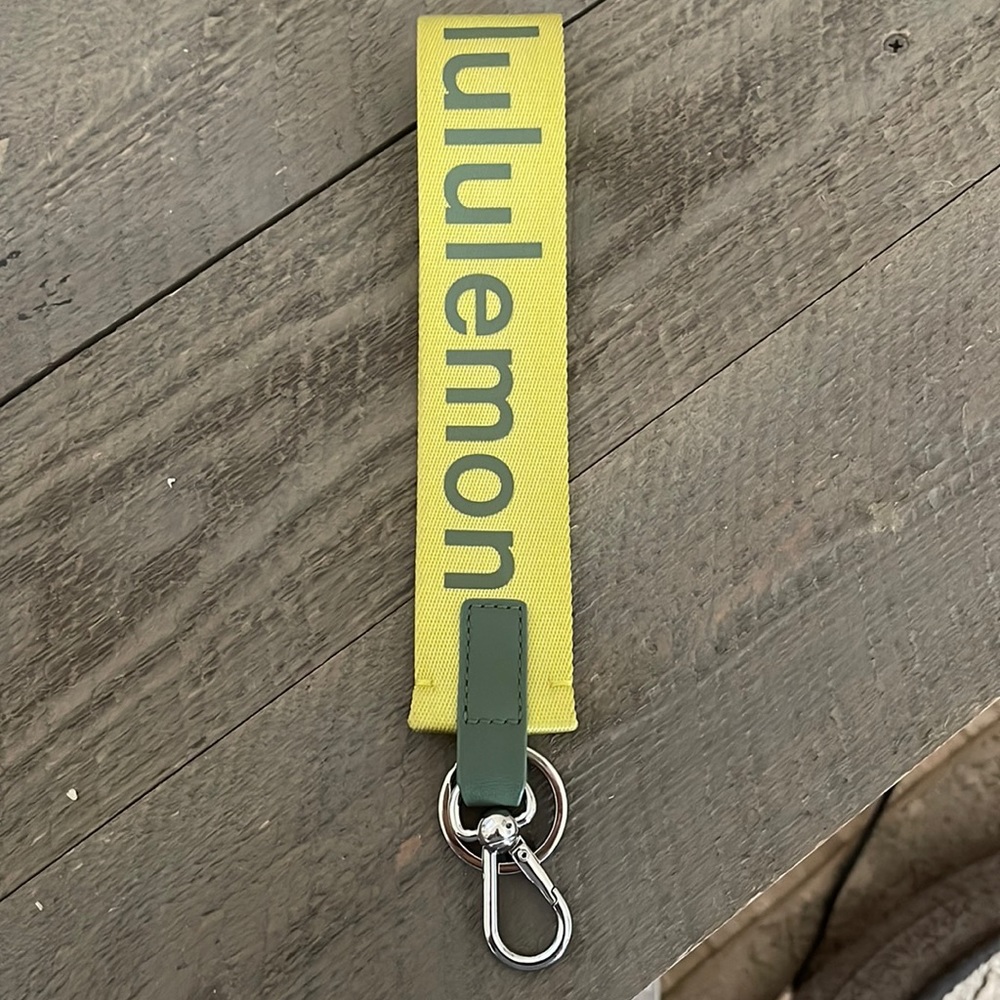 Green Lululemon Never Lost Keychain